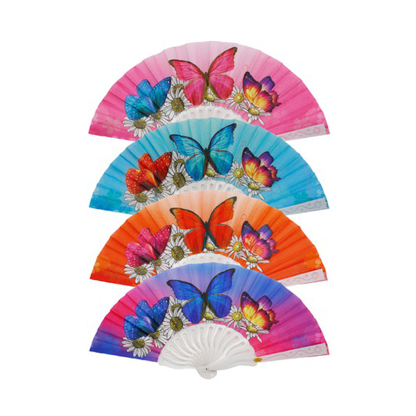 Butterfly Daisy Floral Garden Tie Dye Handheld Fan-hotRAGS.com