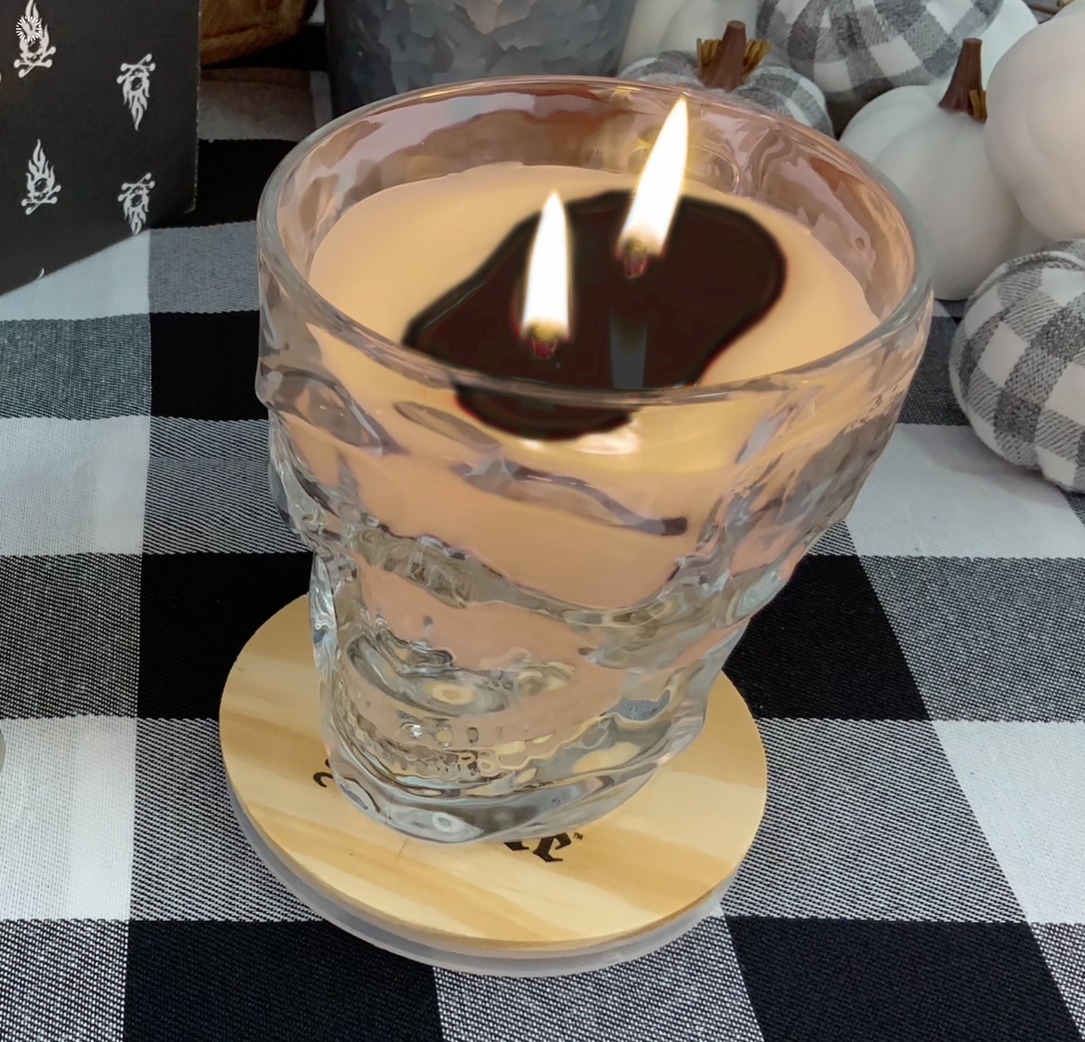 Candle - Skull Mug - Black-hotRAGS.com