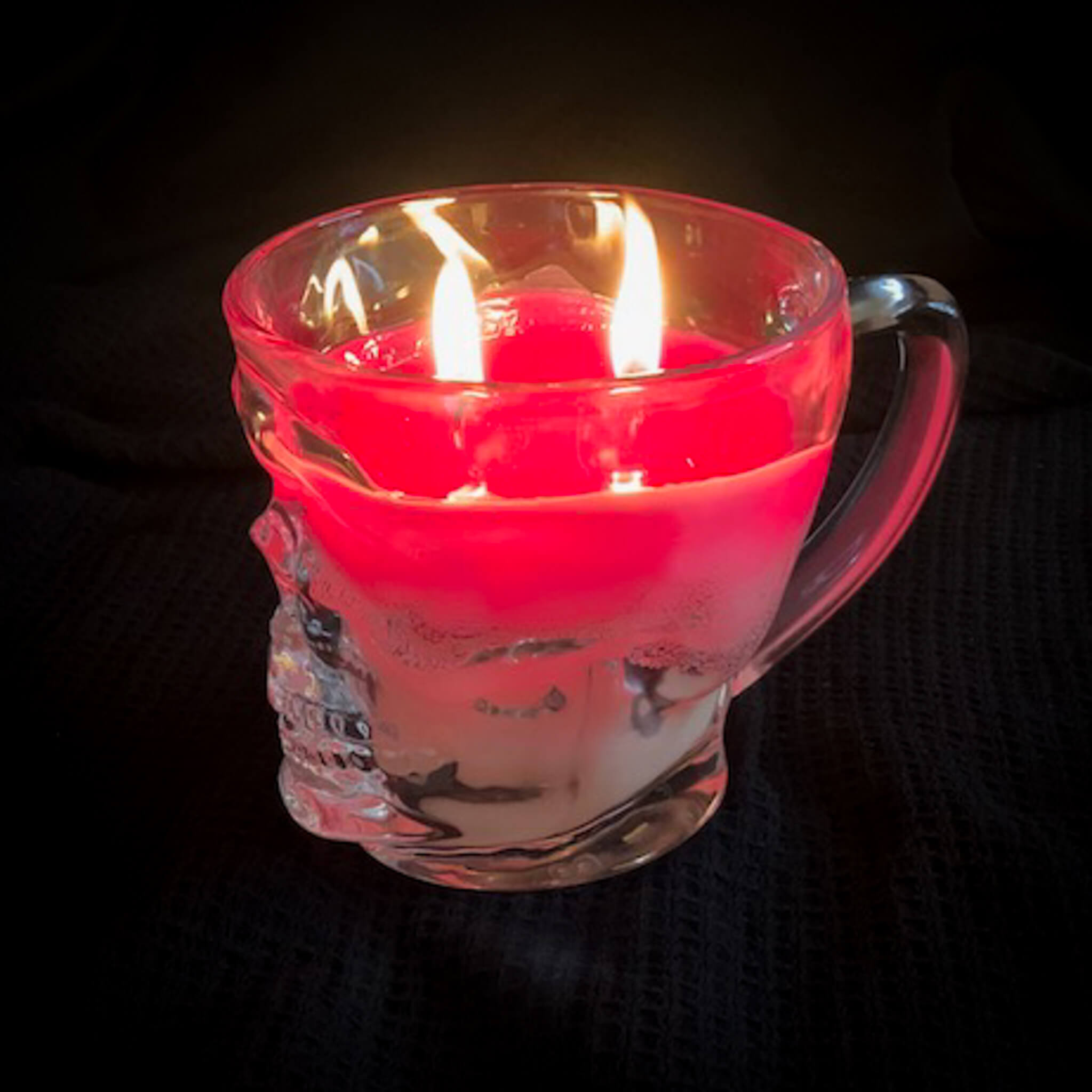 Candle - Skull Mug - Red-hotRAGS.com