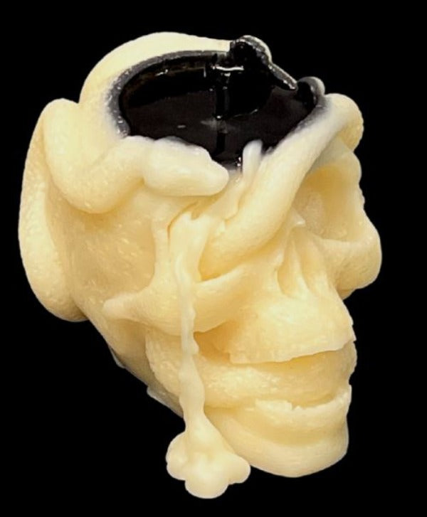 Candle - Skull Pillar - 8.5oz Black-hotRAGS.com