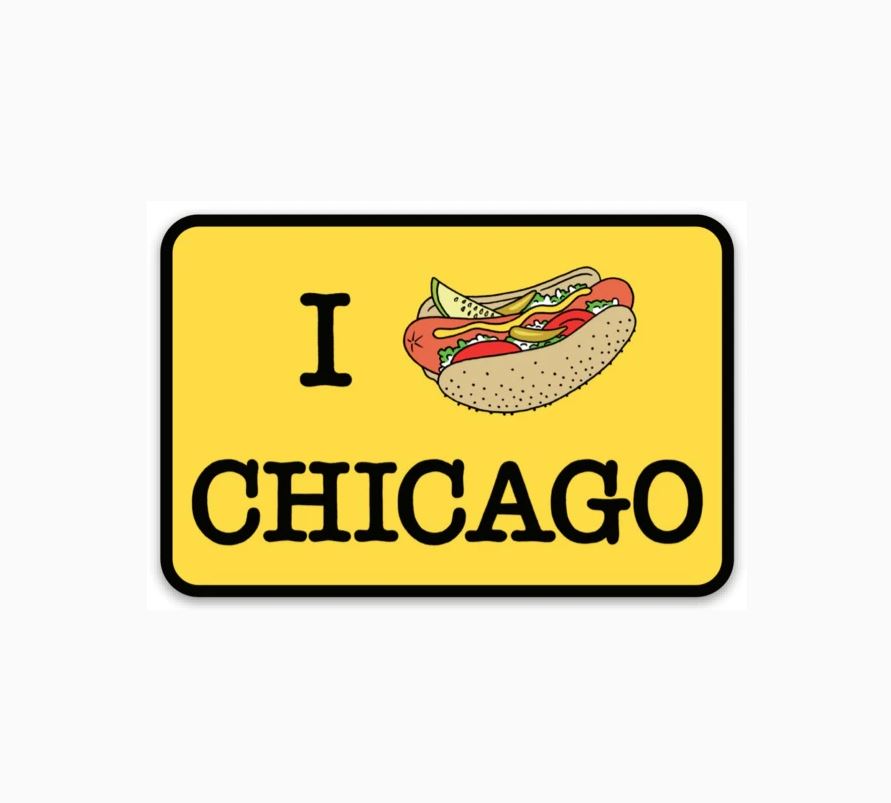 Sticker - Chicago Hot Dog-hotRAGS.com