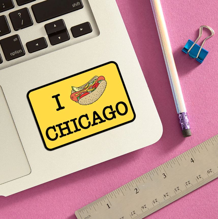 Sticker - Chicago Hot Dog-hotRAGS.com