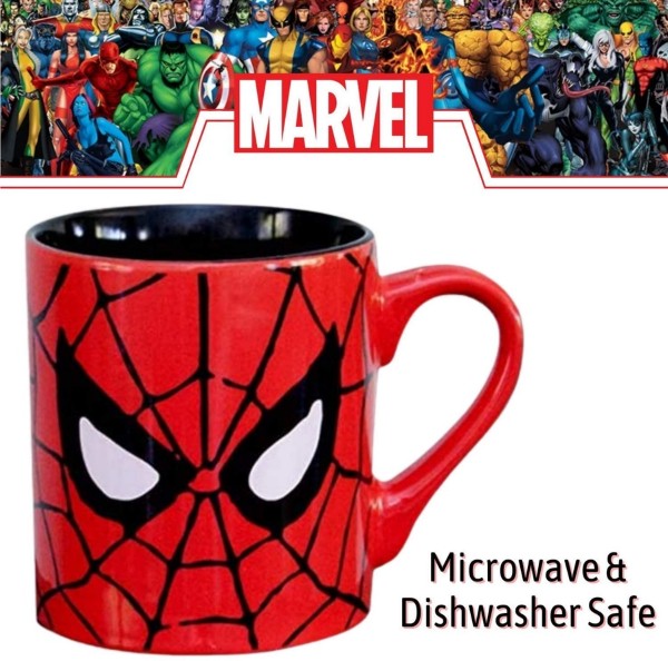 Marvel Amazing Spider-Man Face 20 oz. Red Ceramic Coffee Mug