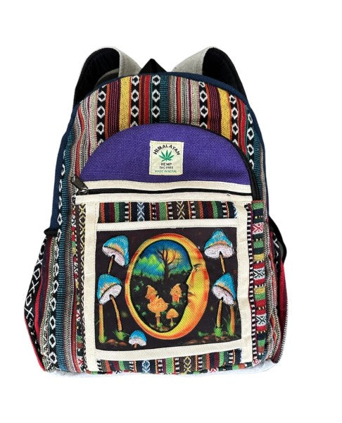 Backpack - Hemp Moon Mushroom-hotRAGS.com