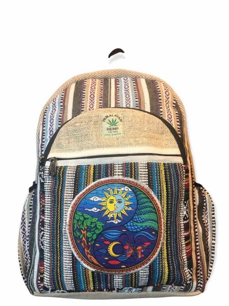 Backpack - Hemp Yin Yang Moon-hotRAGS.com