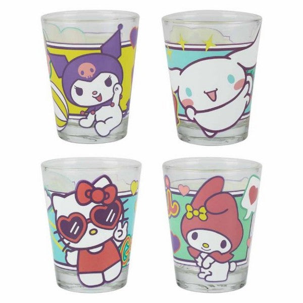 Glass Set 4-Pieces - Hello Kitty - 1.5oz-hotRAGS.com