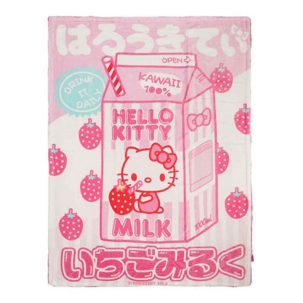 Blanket - Hello Kitty Milk Faces 48x60-hotRAGS.com