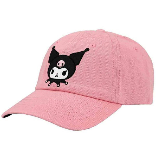 Hat - Kuromi Embroidered -Pink-hotRAGS.com
