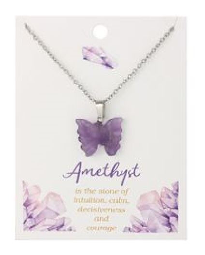 Necklace - Butterfly - Amethyst-hotRAGS.com