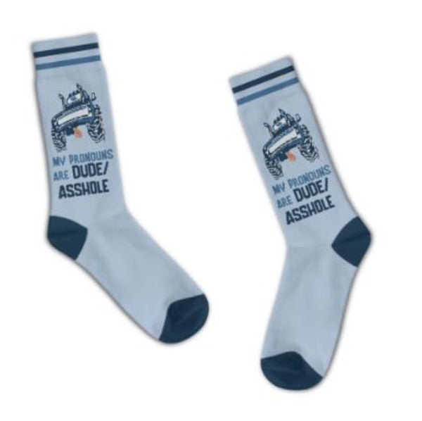 Socks - My Pronouns Are Dude / Asshole-hotRAGS.com