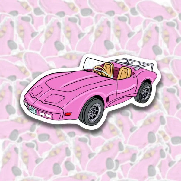 Sticker - Pink Convertible - Barbi-hotRAGS.com
