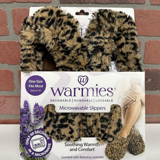 Slippers - Leopard Warmies-hotRAGS.com
