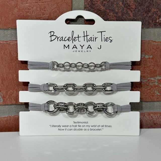 Hair Tie Or Bracelet - Silver Gray 2-hotRAGS.com