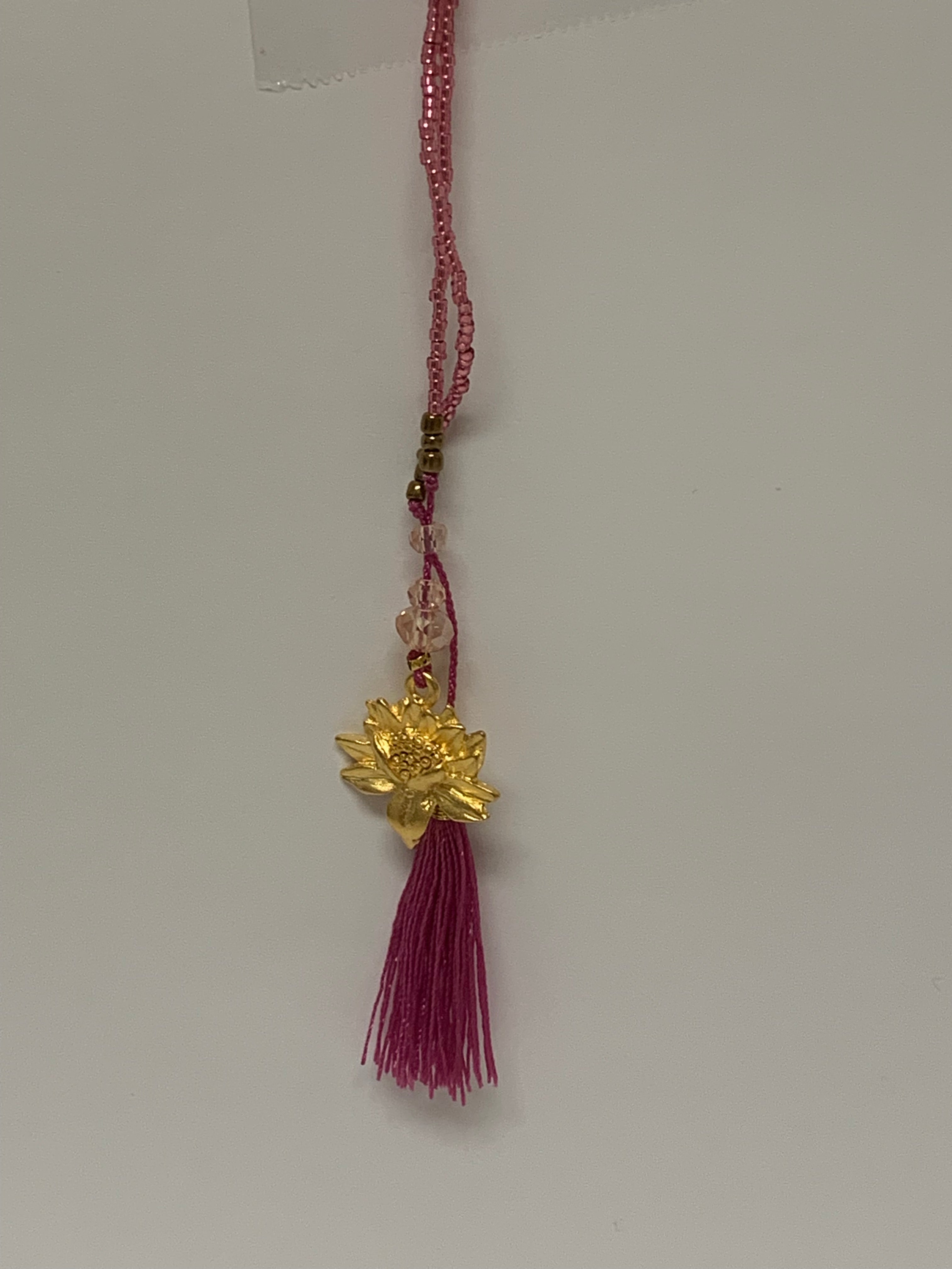 Necklace - Tassel Lotus Charm-hotRAGS.com