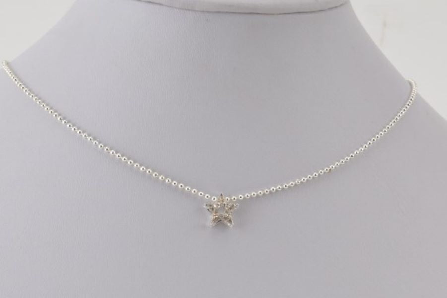 Necklace - Rhinestone Star - Small-hotRAGS.com