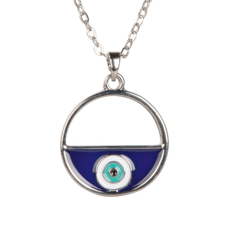 Necklace - Evil Eye Circular-hotRAGS.com