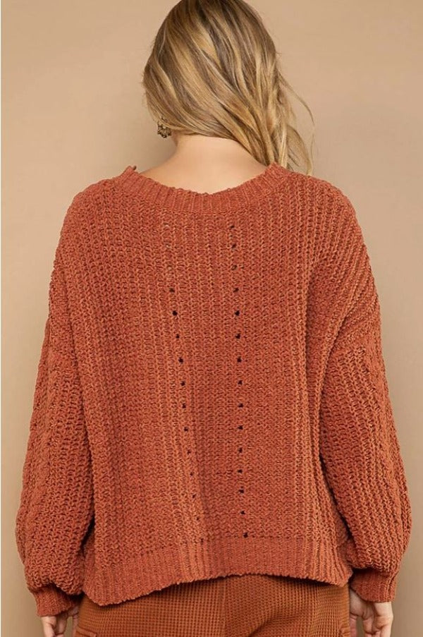 Sweater - Crop - Pumpkin-hotRAGS.com
