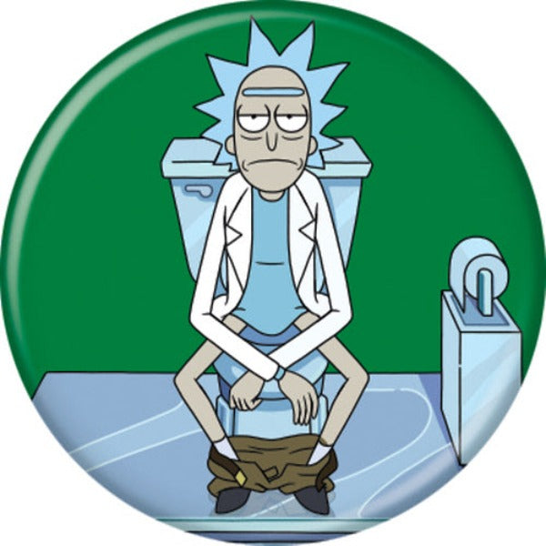 Button - Rick Morty - Toilet-hotRAGS.com