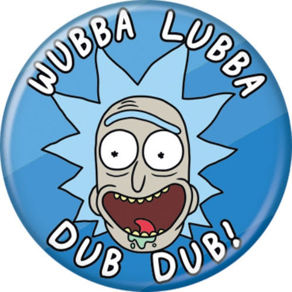 Button - Rick Morty - Wubba Lubba Dub Dub!-hotRAGS.com