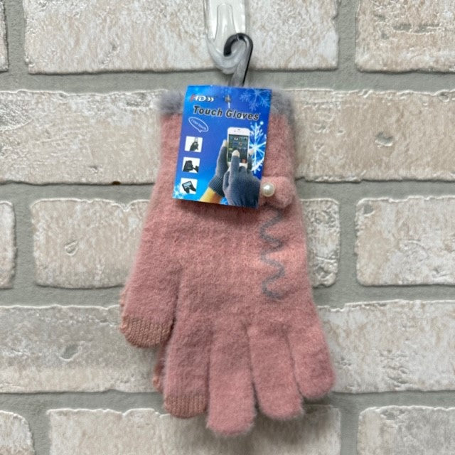 Gloves - Fuzzy - Pink-hotRAGS.com