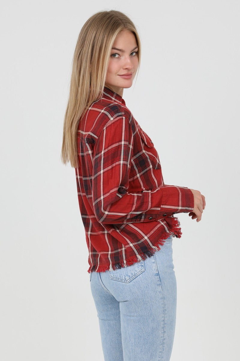 Jr Flannel - With Frayed Hem - Red-hotRAGS.com