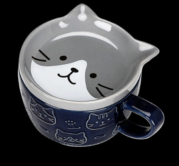 Mug - Cat W/tea Bag Holder Lid-hotRAGS.com