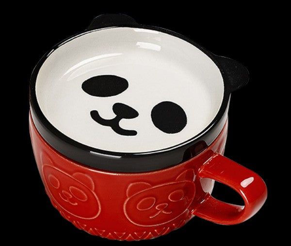 Mug - Panda W/tea Bag Holder Lid-hotRAGS.com