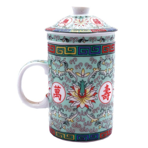Mug - Tea Cup Green Porcelain-hotRAGS.com