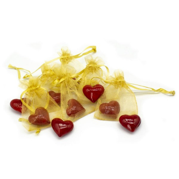 Red Glass Heart With Bag - 1 Pc-hotRAGS.com