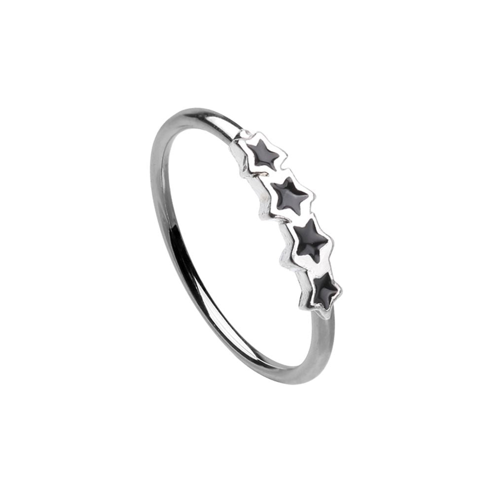 Nose Hoop - Black Stars - 20g-hotRAGS.com