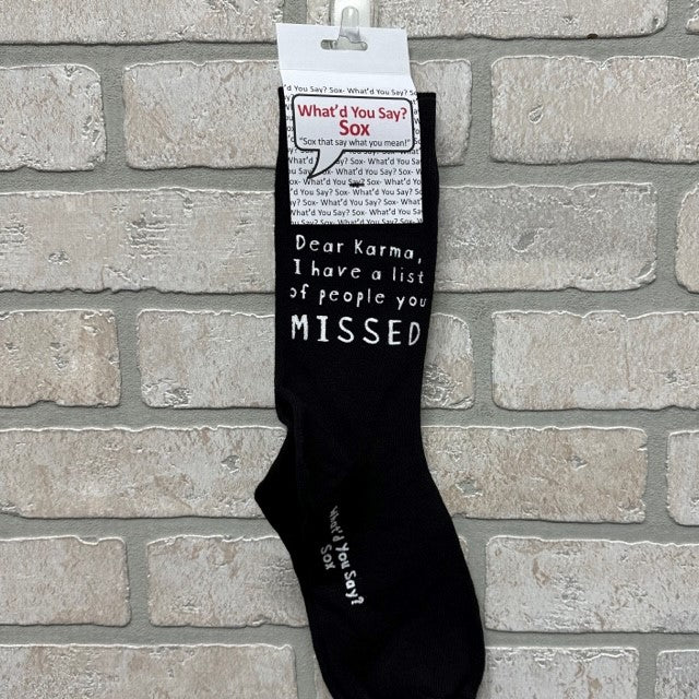 Socks - Dear Karma, I Have A List-hotRAGS.com