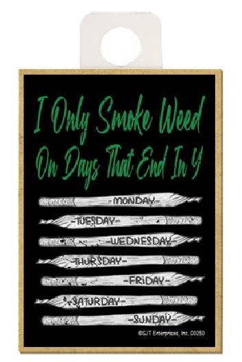 Magnet - I Only Smoke Weed On Days That End In Y!-hotRAGS.com