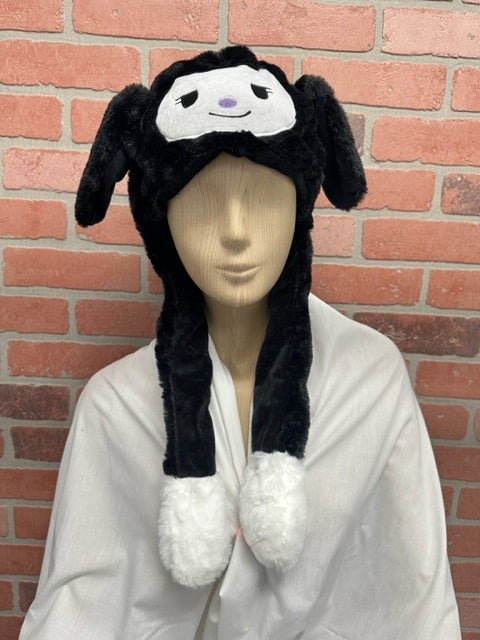 Hat - Sanrio With Moving Ears - Black Purple-hotRAGS.com