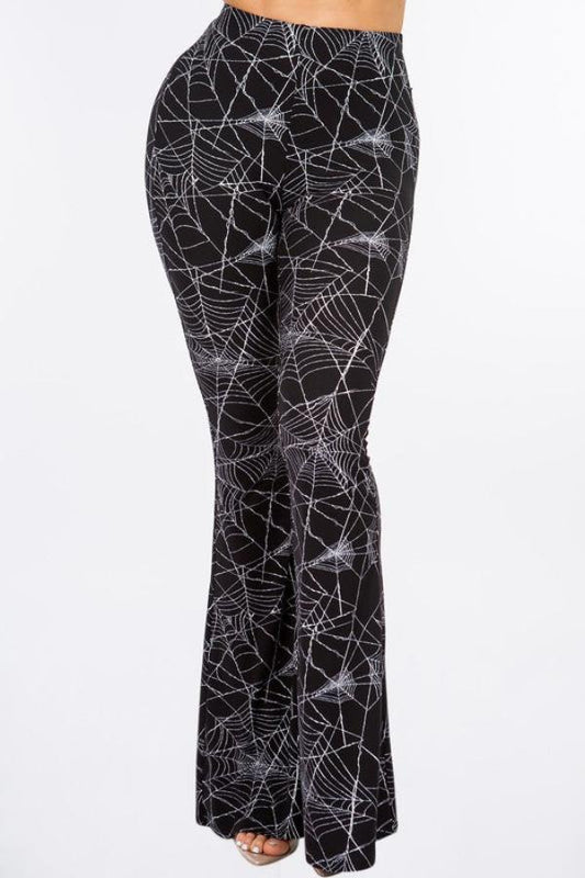 Palazzo Pant - Spider Web Print-hotRAGS.com