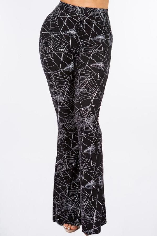 Palazzo Pant - Spider Web Print-hotRAGS.com