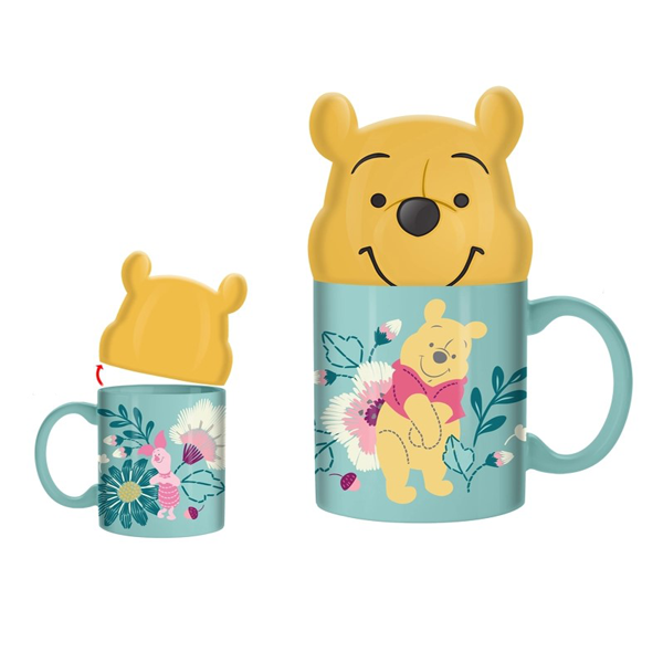 Mug - Winnie Pooh - Flower With Topper-hotRAGS.com