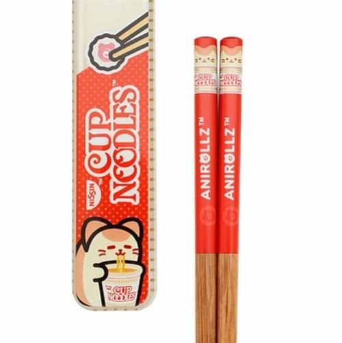 Chopsticks - Anirollz X Cup Noodles | Chopsticks With Case - Kitty-hotRAGS.com
