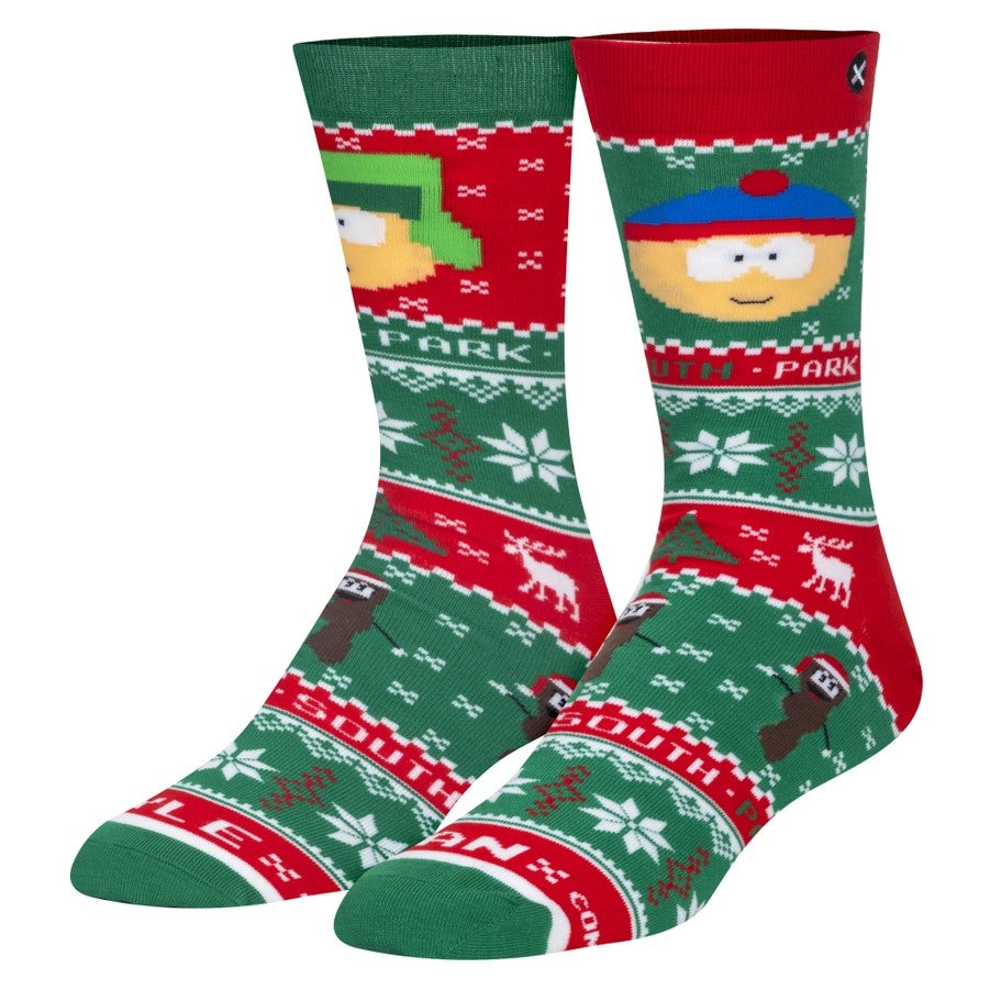 Socks - Southpark Kyle And Stanley Christmas Socks-hotRAGS.com