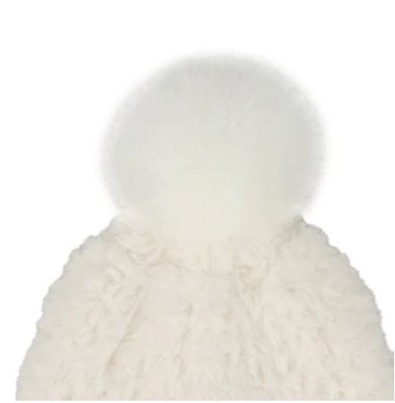 Hat - Winter Faux Fur Beanie - Ivory-hotRAGS.com