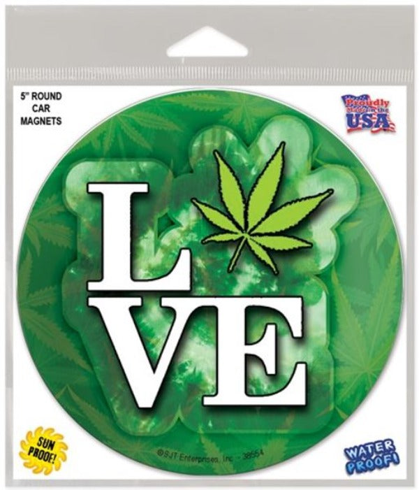 Car Magnet - Love Leaf - 5 In-hotRAGS.com