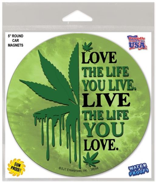 Car Magnet - Love The Life You Live - 5 In-hotRAGS.com