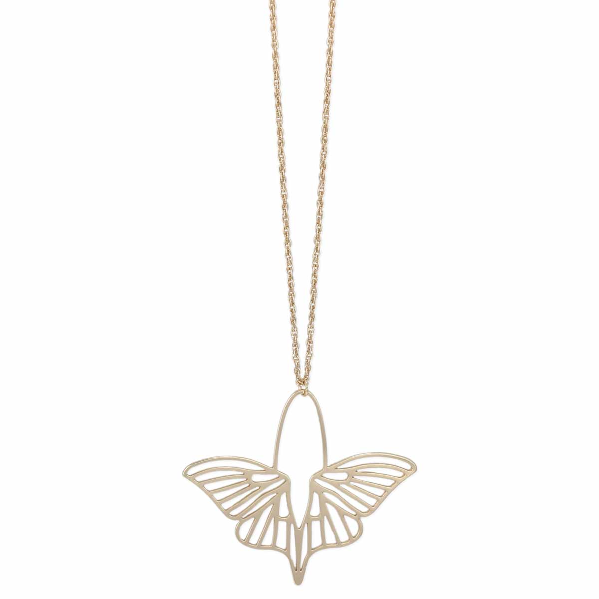 Necklace - Luna Moth Wings - Gold-hotRAGS.com