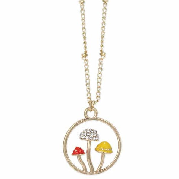 Necklace - Mushroom Party - Round-hotRAGS.com