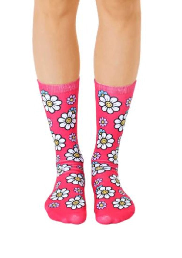 Socks - Smiley Daisy - Crew-hotRAGS.com