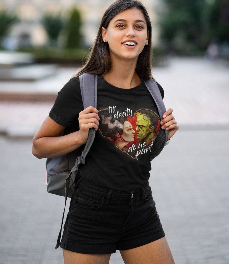 T Shirt - Horror Frank And Bride-hotRAGS.com