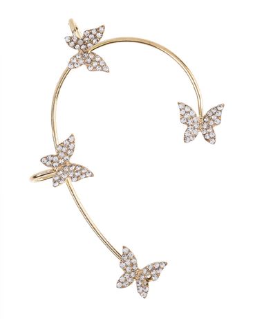 Earring Cuff - Butterfly Gold-hotRAGS.com