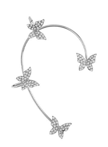 Earring Cuff - Butterfly Silver-hotRAGS.com