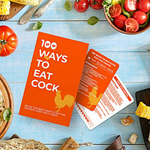 Book - 100 Ways To Eat Cock Recipe Book-hotRAGS.com