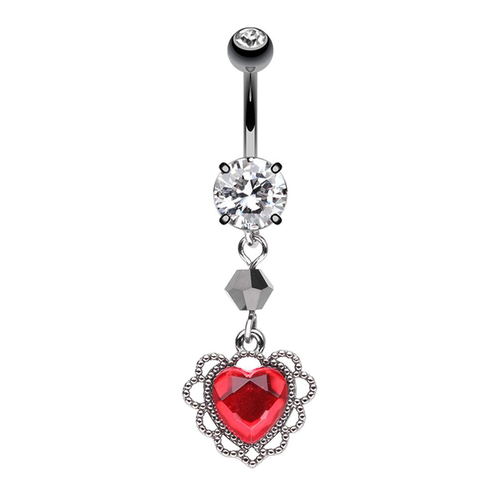 Belly Ring - Victorian Heart-hotRAGS.com