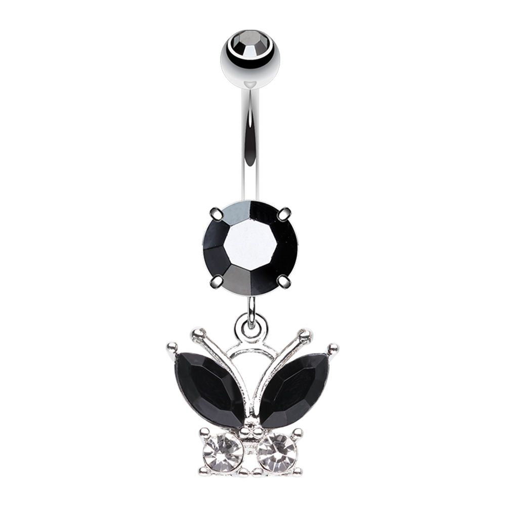 Belly Ring - Midnight Butterfly-hotRAGS.com